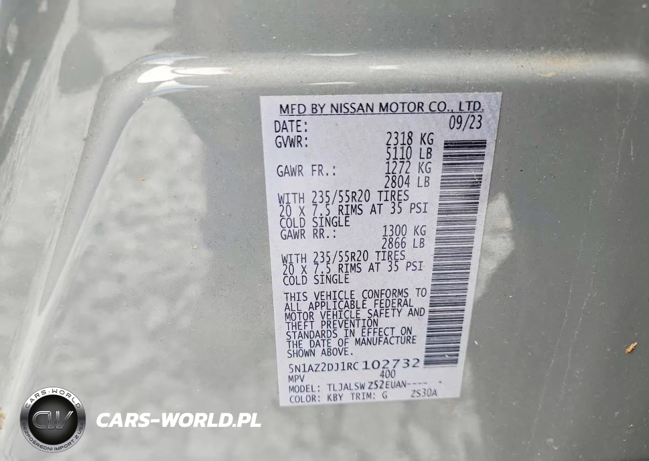 2024 Nissan Murano Platinum VIN:5N1AZ2DJ1RC102732 - 12