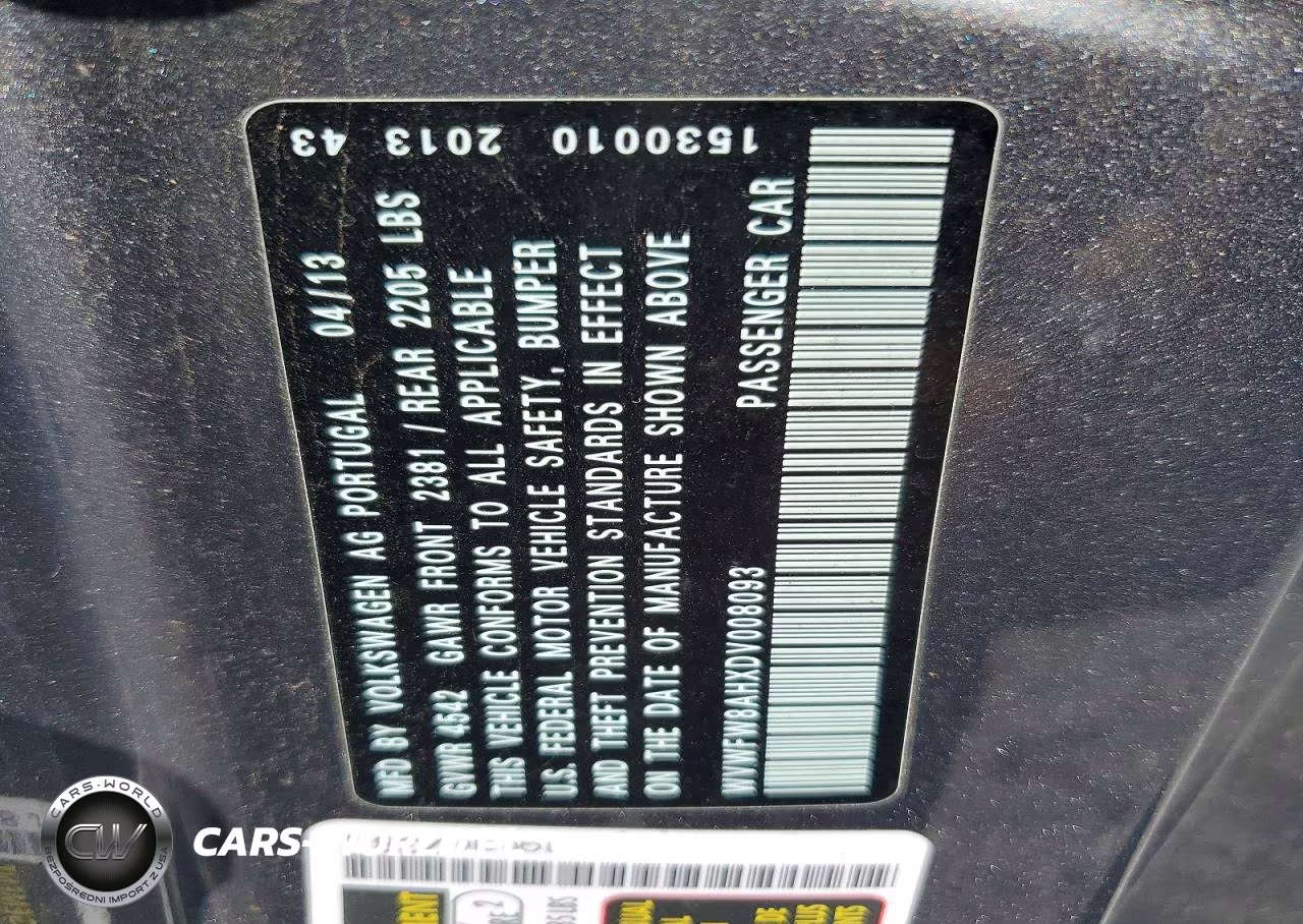2013 Volkswagen Eos Lux VIN:WVWFW8AHXDV008093 - 12