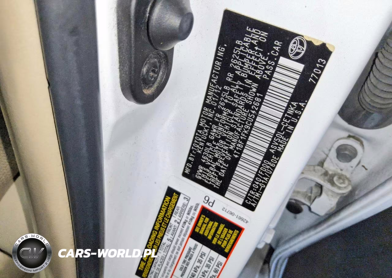 2012 Toyota Camry Le VIN:4T1BF1FK9CU542681 - 12