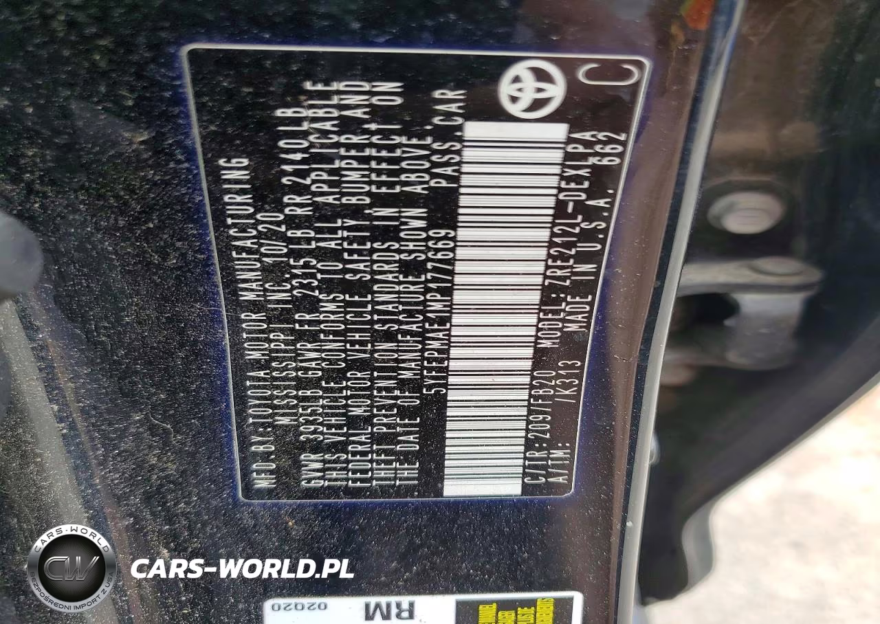 2021 Toyota Corolla Le VIN:5YFEPMAE1MP177669 - 12