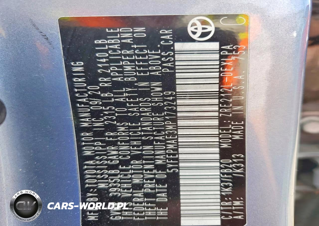 2021 Toyota Corolla Le VIN:5YFEPMAE3MP173249 - 12