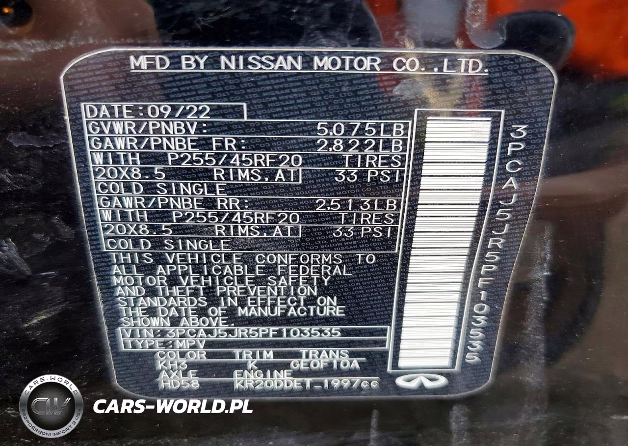 2023 Infiniti Qx55 Luxe VIN:3PCAJ5JR5PF103535 - 13