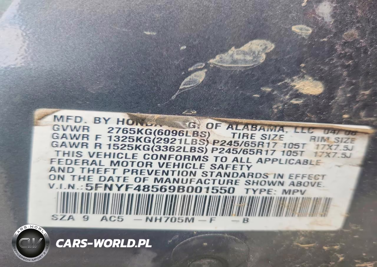 2009 Honda Pilot Exl VIN:5FNYF48569B001550 - 12