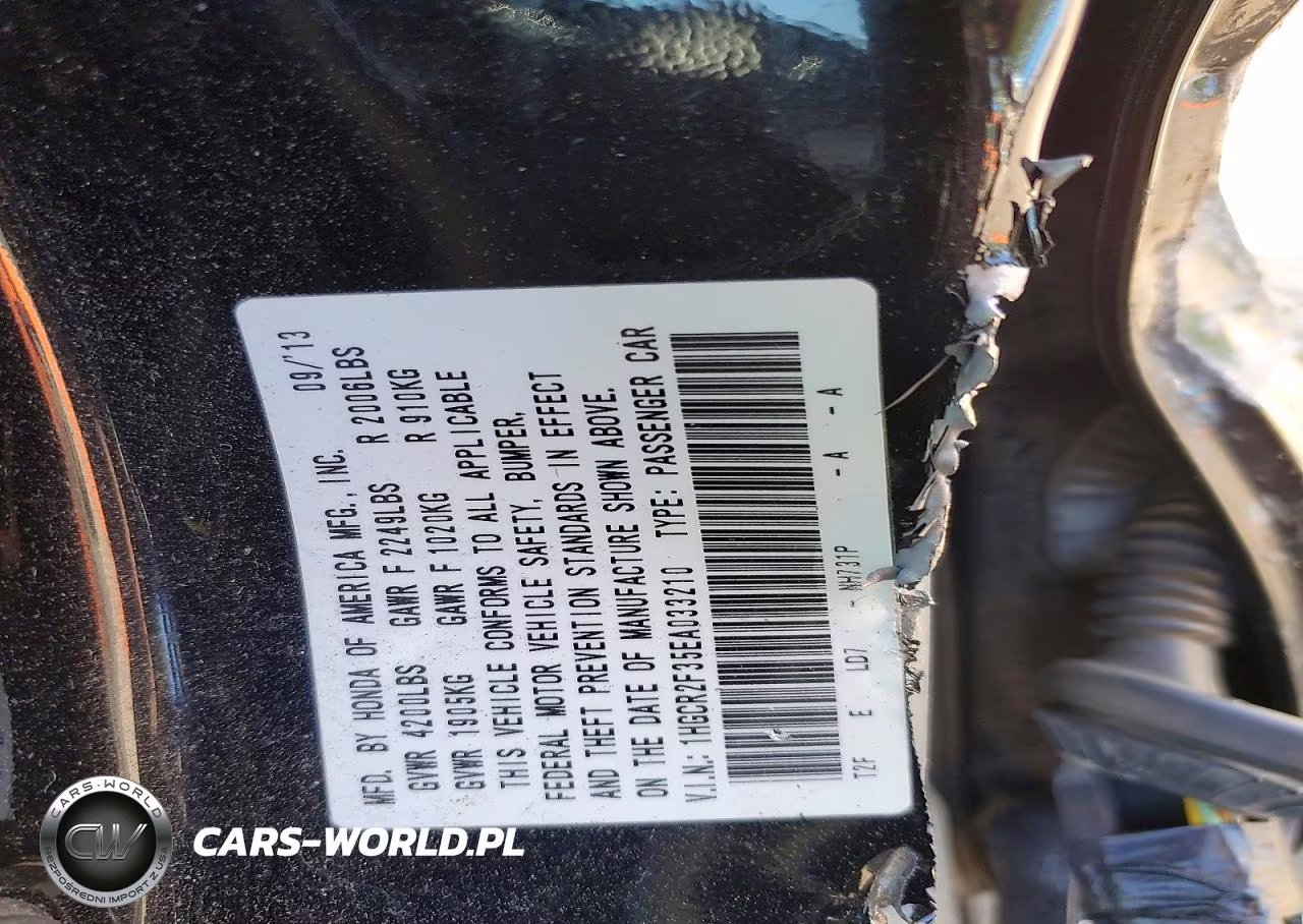 2014 Honda Accord Lx VIN:1HGCR2F35EA033210 - 13