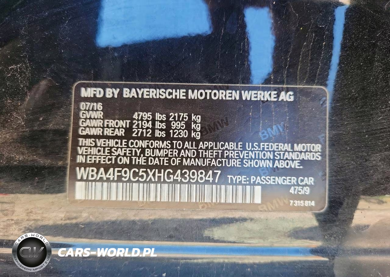 2017 BMW 430Xi Gran Coupe VIN:WBA4F9C5XHG439847 - 12