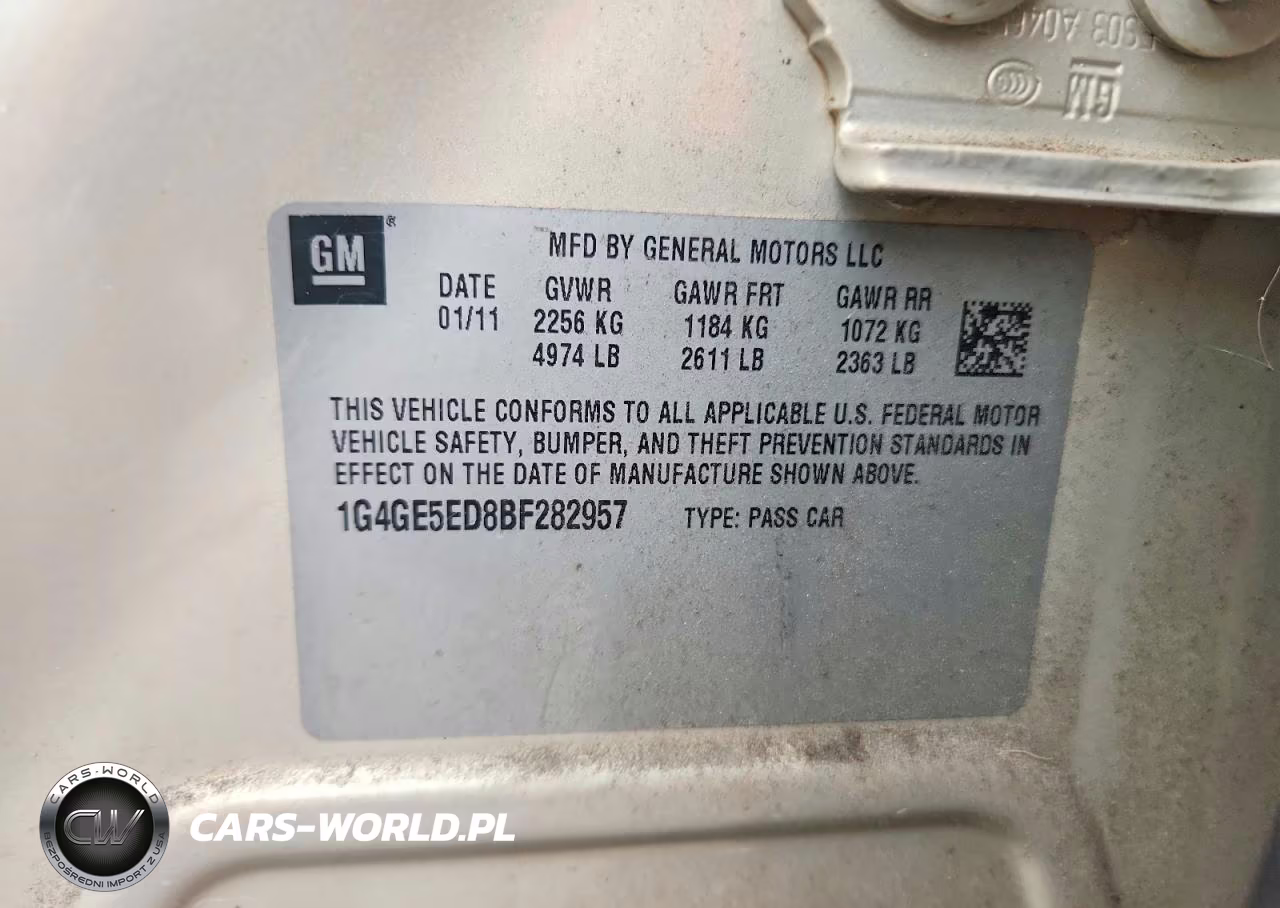2011 Buick Lacrosse Cxs VIN:1G4GE5ED8BF282957 - 12