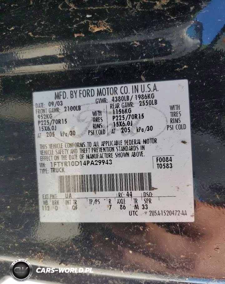 2004 Ford Ranger VIN:1FTYR10D14PA29943 - 12