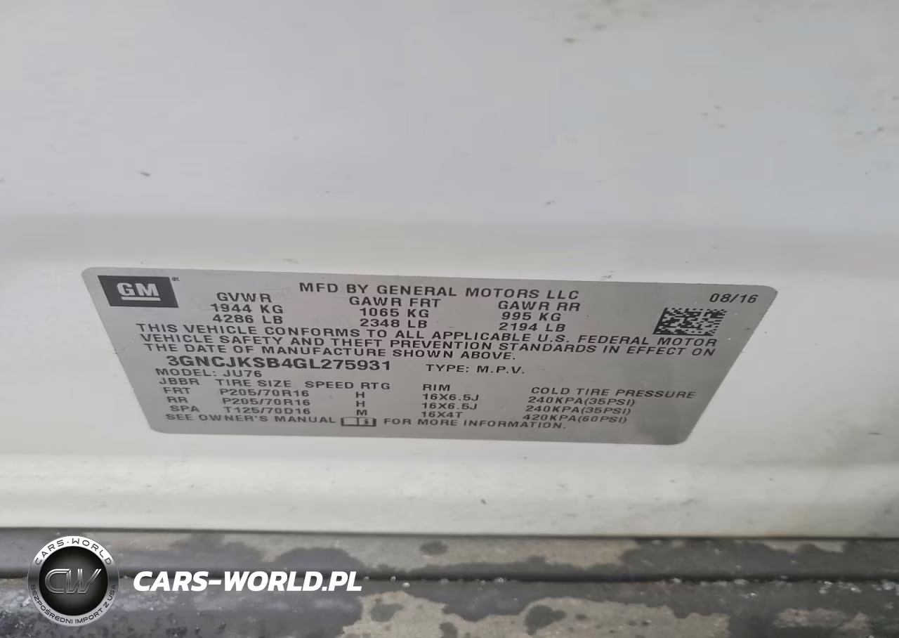 2016 Chevrolet Trax Ls VIN:3GNCJKSB4GL275931 - 13