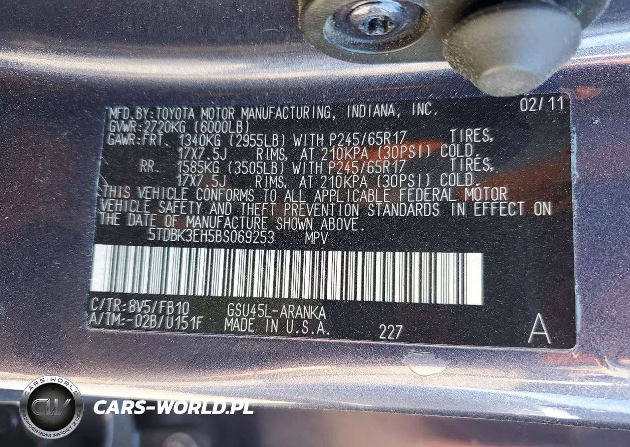 2011 Toyota Highlander VIN:5TDBK3EH5BS069253 - 13