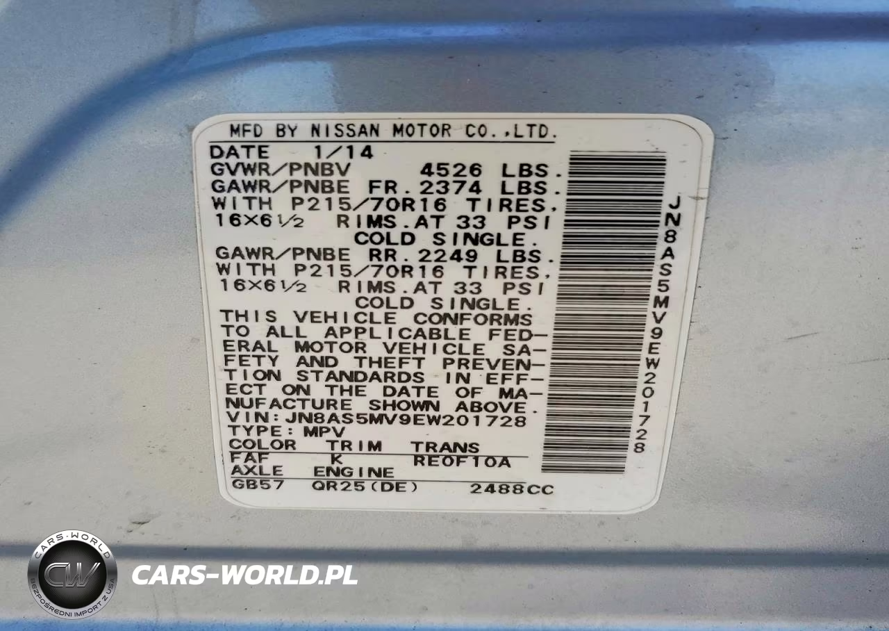 2014 Nissan Rogue VIN:JN8AS5MV9EW201728 - 13
