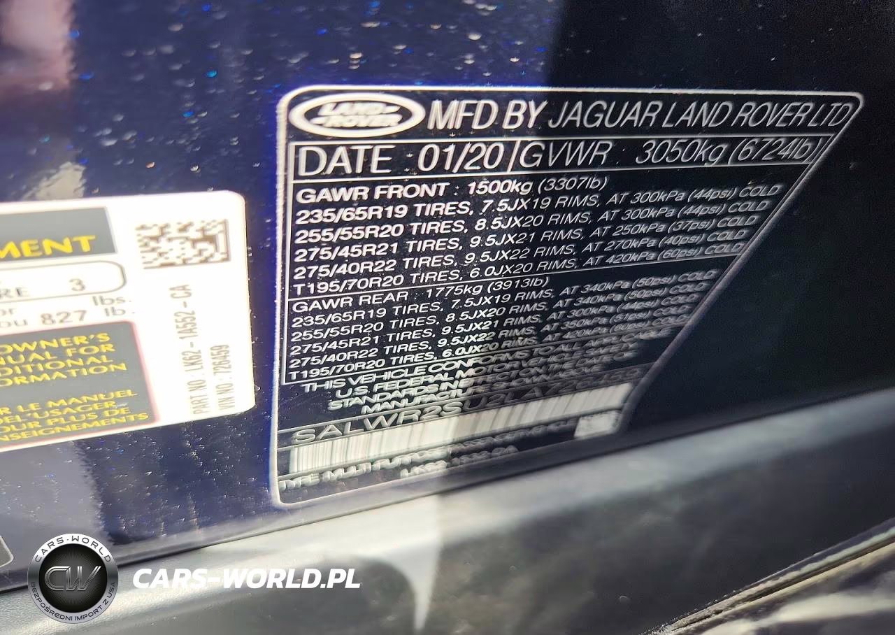 2020 Land Rover Range Rover Sport Hse VIN:SALWR2SU2LA726459 - 13