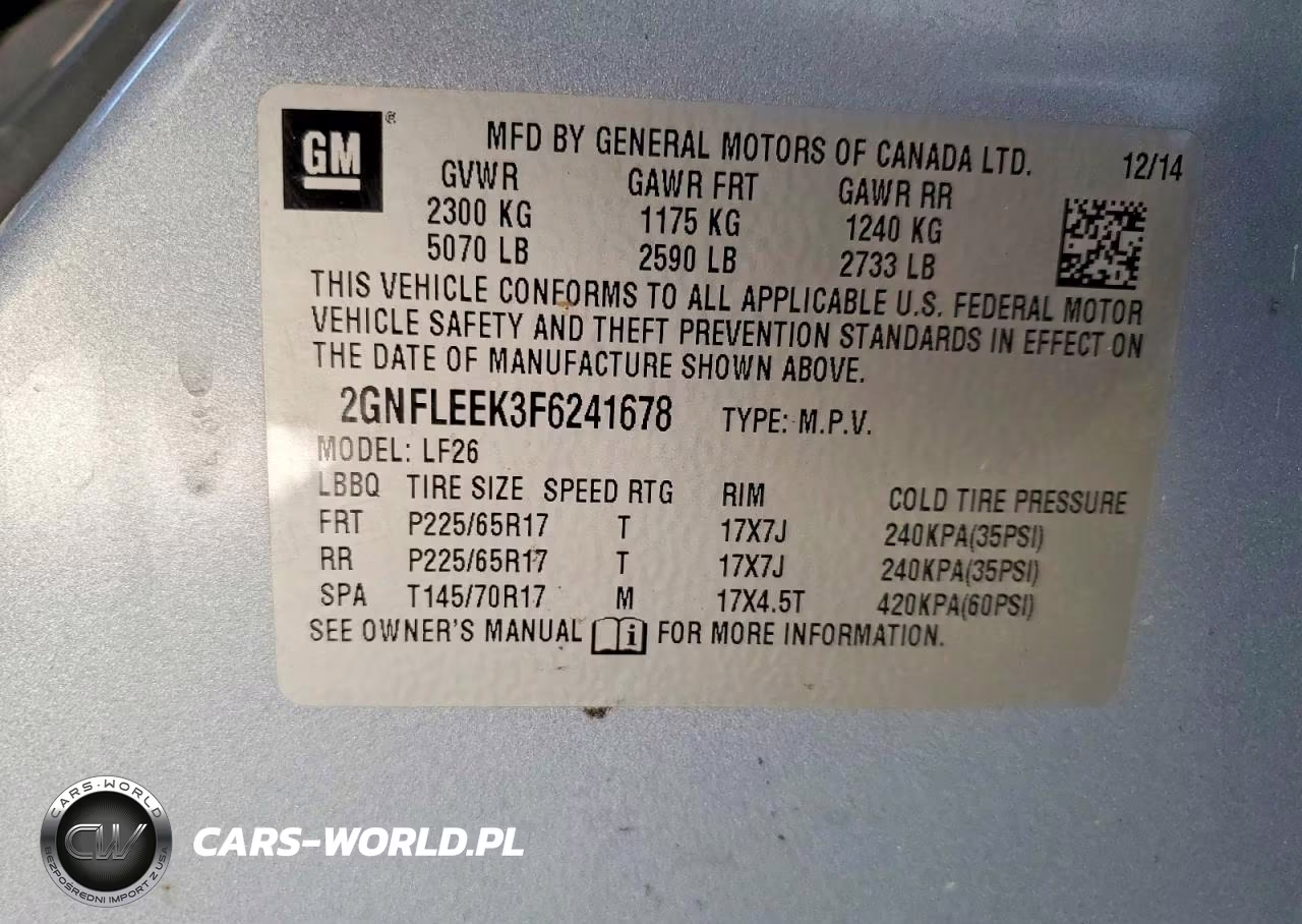 2015 Chevrolet Equinox Ls VIN:2GNFLEEK3F6241678 - 13
