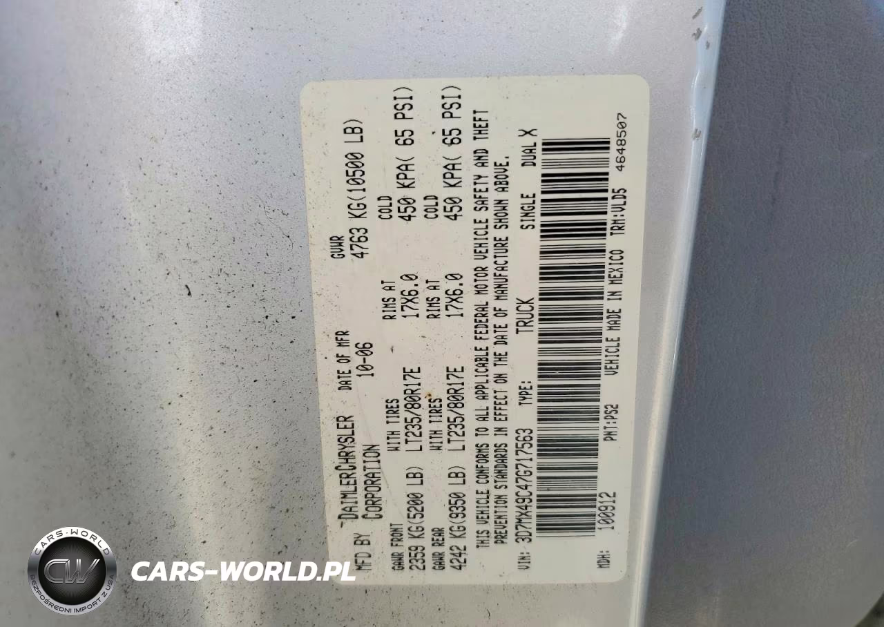2007 Dodge Ram 3500 VIN:3D7MX49C47G717563 - 13