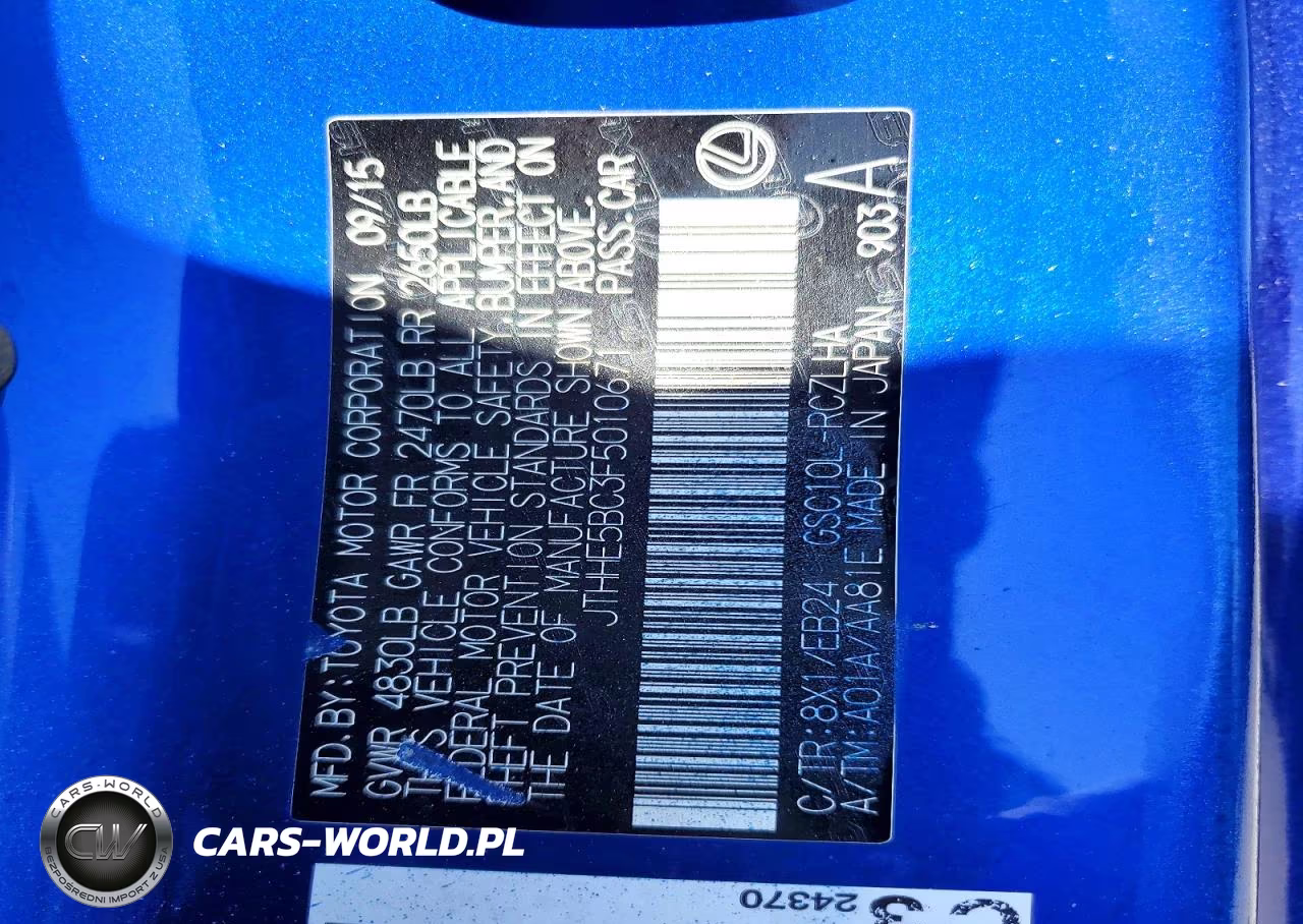 2015 LEXUS RC 350 VIN:JTHHE5BC3F5010671 - 13