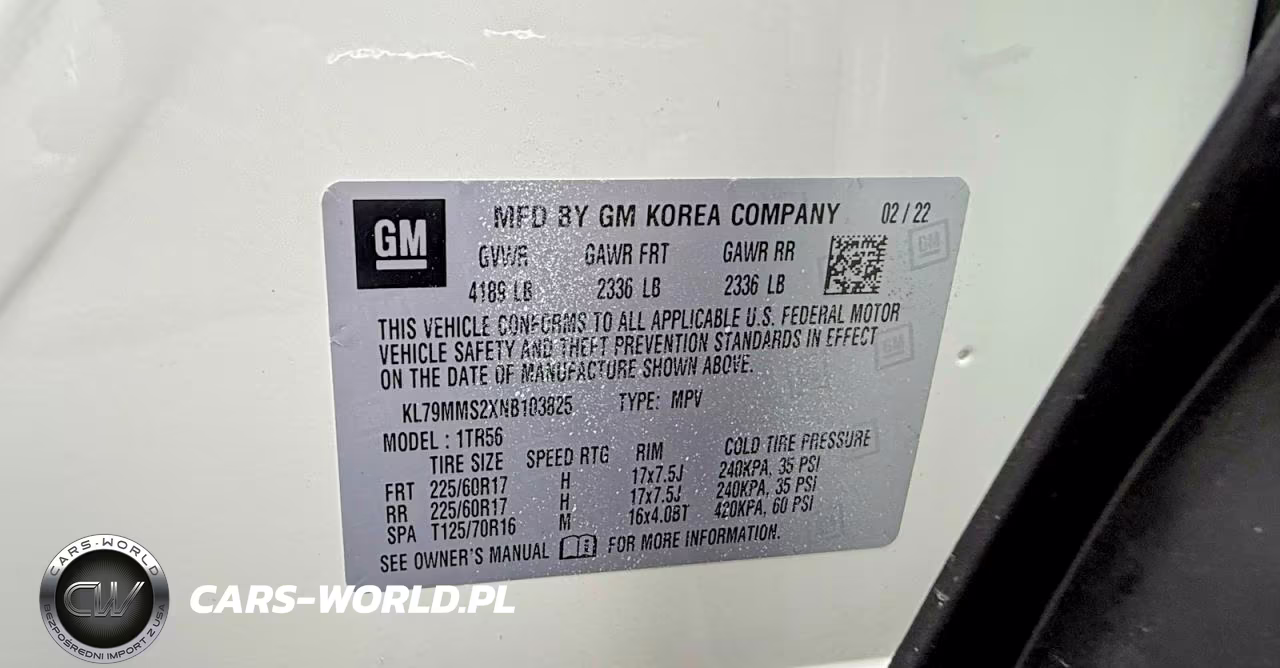 2022 Chevrolet Trailblazer Ls VIN:KL79MMS2XNB103825 - 10