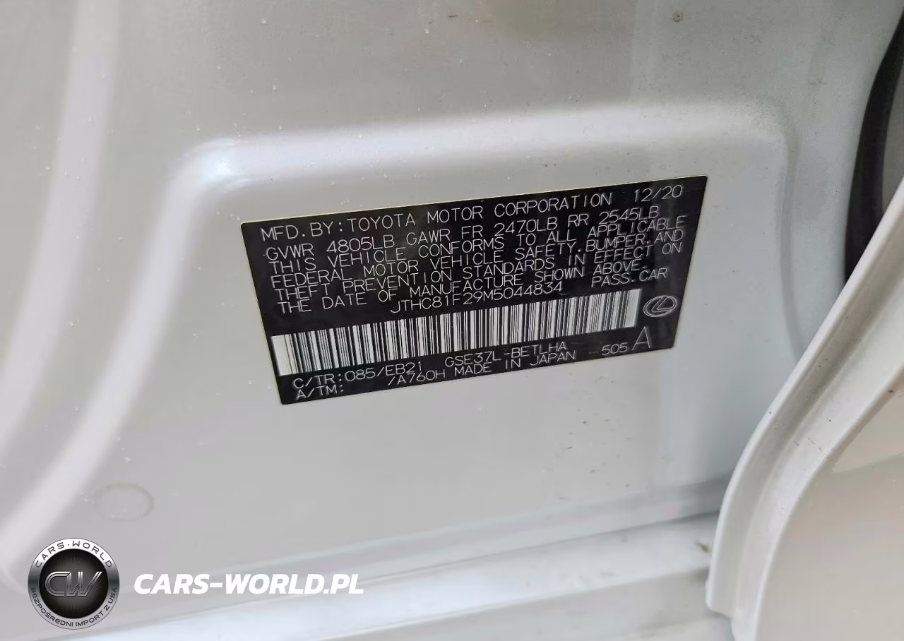 2021 Lexus Is 300 VIN:JTHC81F29M5044834 - 12