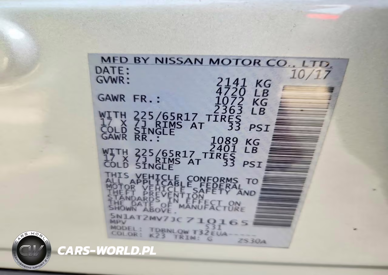 2018 Nissan Rogue Sv VIN:5N1AT2MV7JC710165 - 14