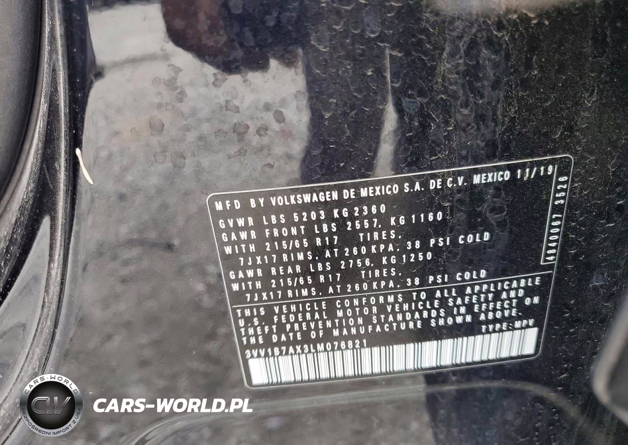 2020 Volkswagen Tiguan S VIN:3VV1B7AX3LM076821 - 13