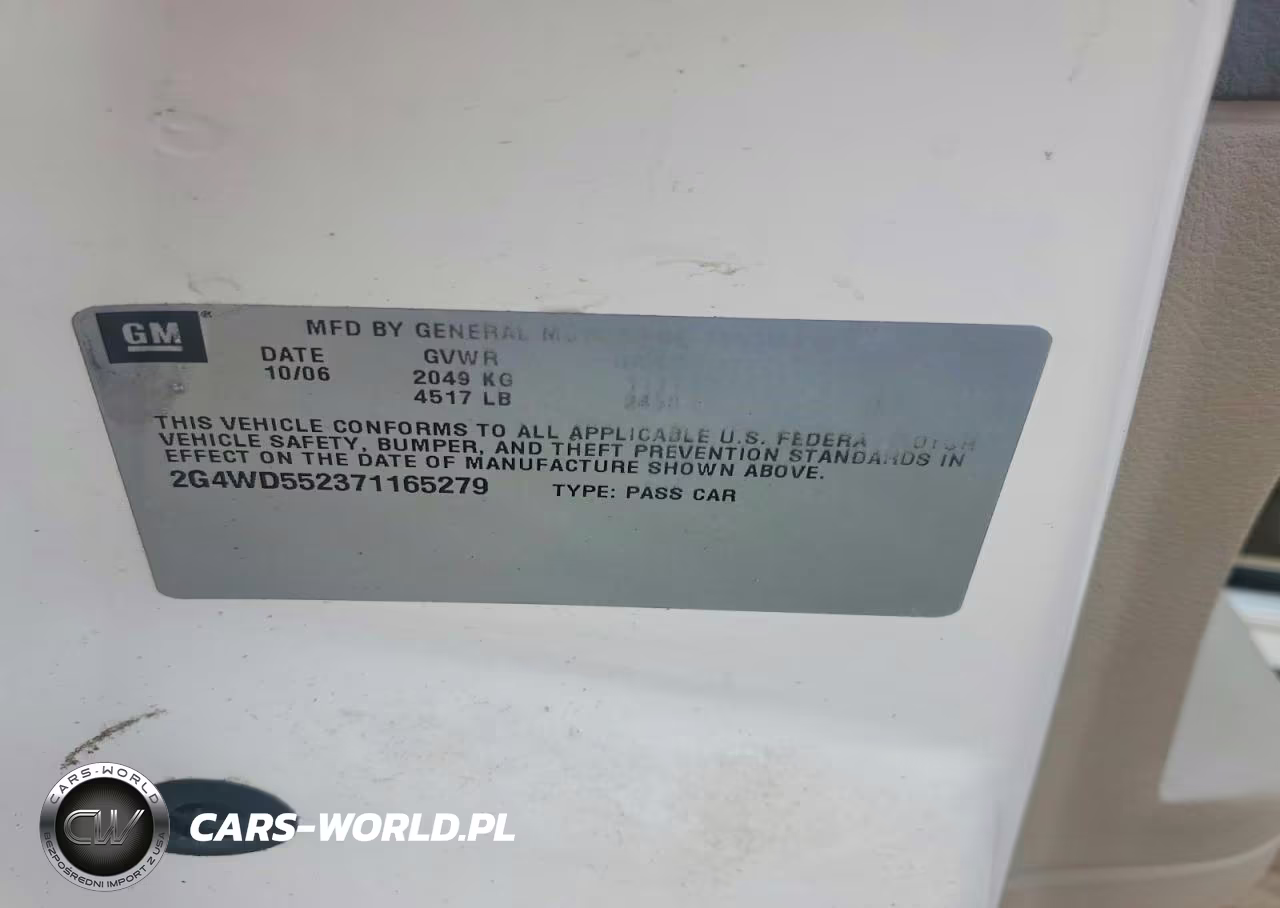 2007 Buick Lacrosse Cxl VIN:2G4WD552371165279 - 13