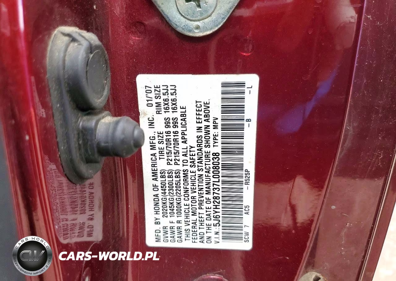 2007 Honda Element Ex VIN:5J6YH28737L008038 - 13