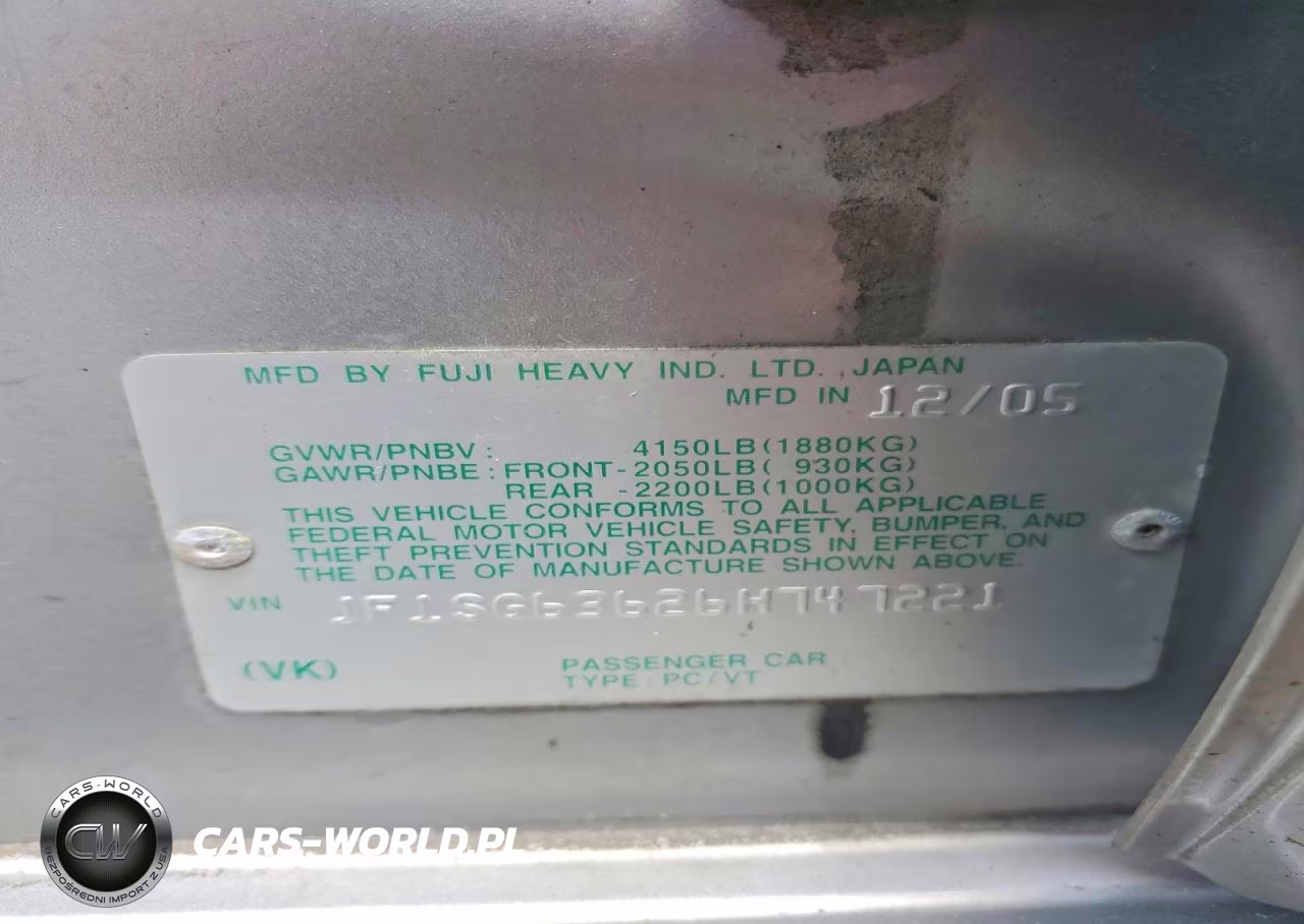 2006 Subaru Forester 2.5X VIN:JF1SG63626H747221 - 13