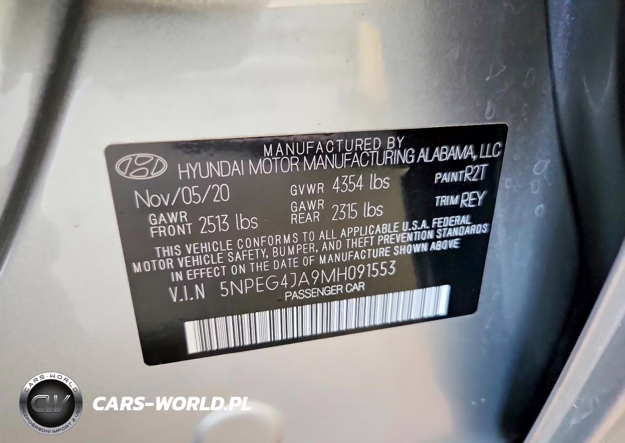 2021 Hyundai Sonata Se VIN:5NPEG4JA9MH091553 - 12