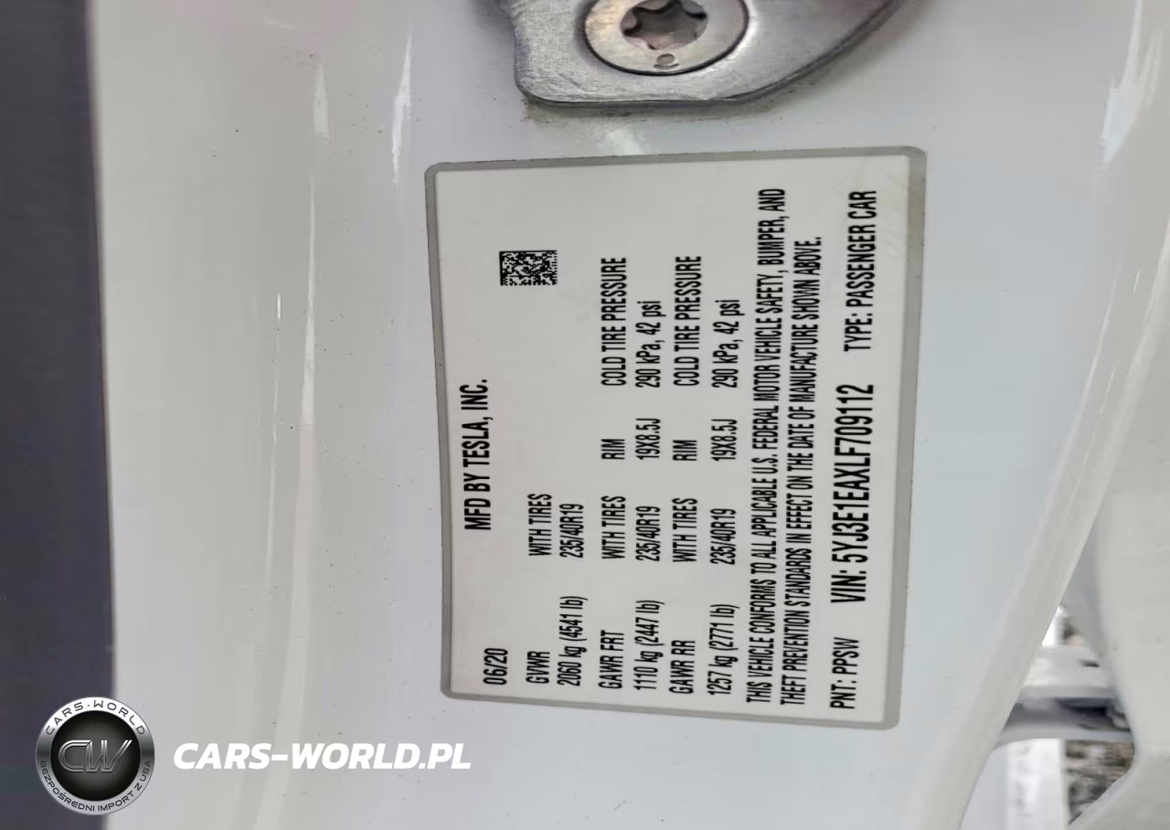 2020 Tesla Model 3 VIN:5YJ3E1EAXLF709112 - 12