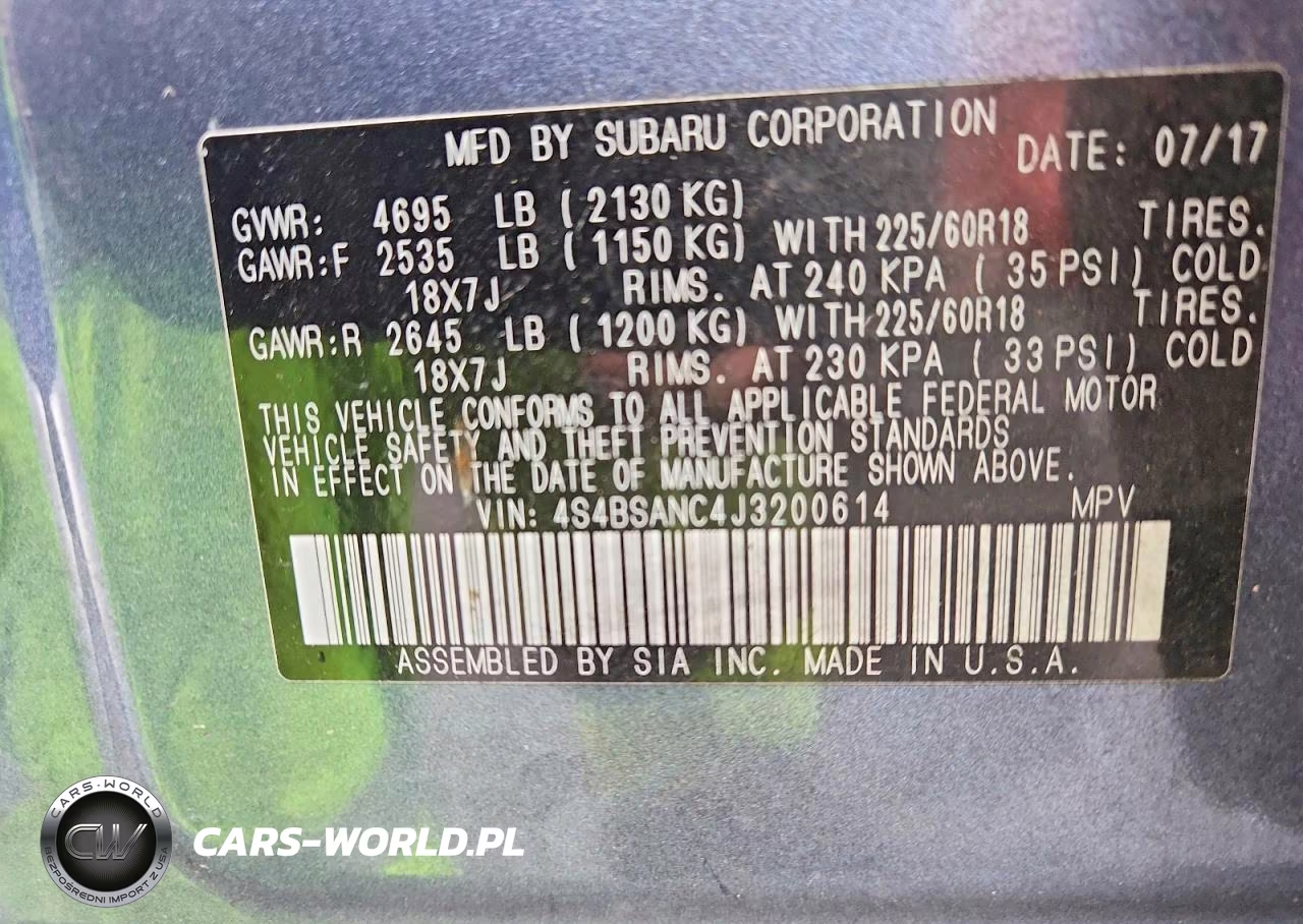 2018 Subaru Outback 2.5I Limited VIN:4S4BSANC4J3200614 - 13