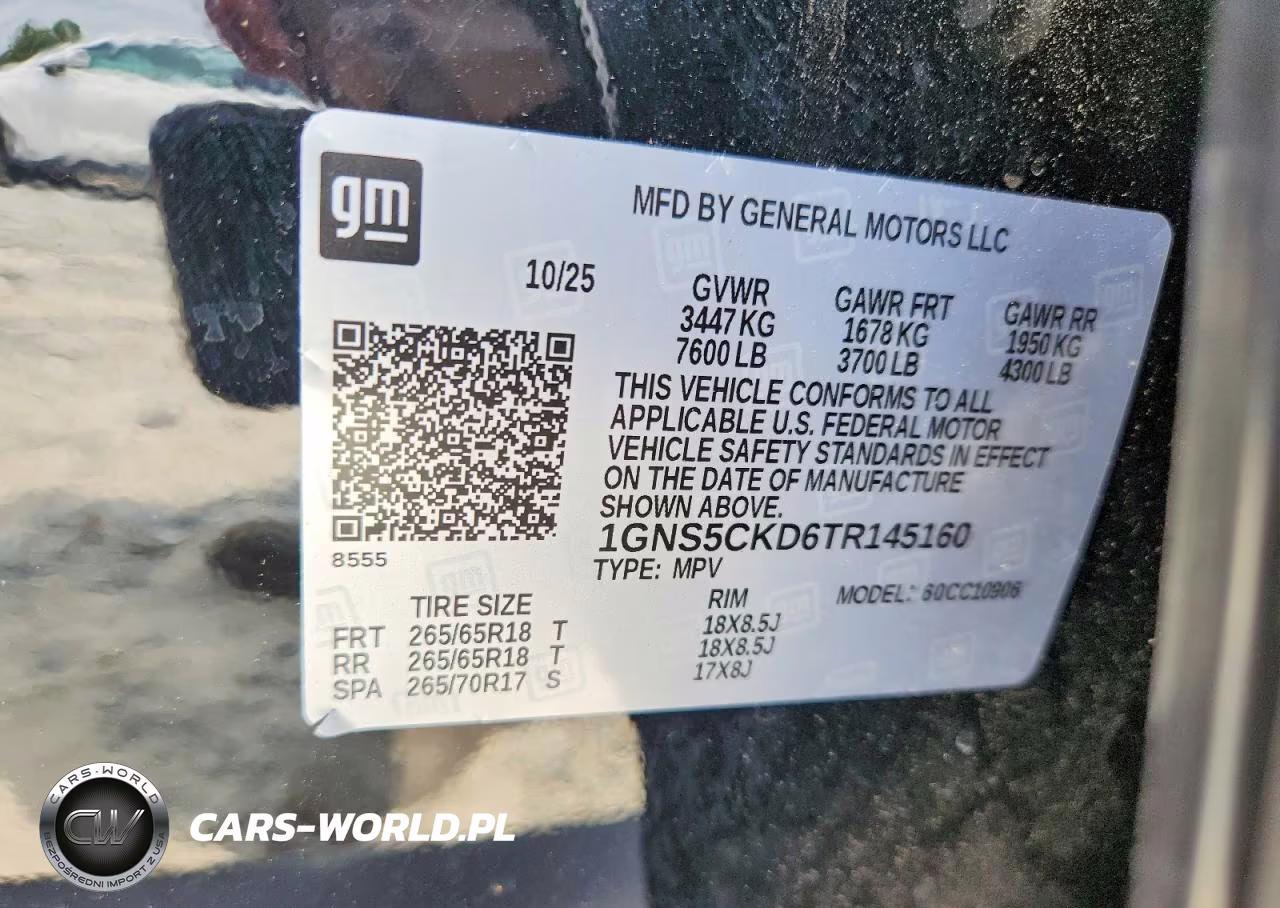 2026 Chevrolet Subrban VIN:1GNS5CKD6TR145160 - 14