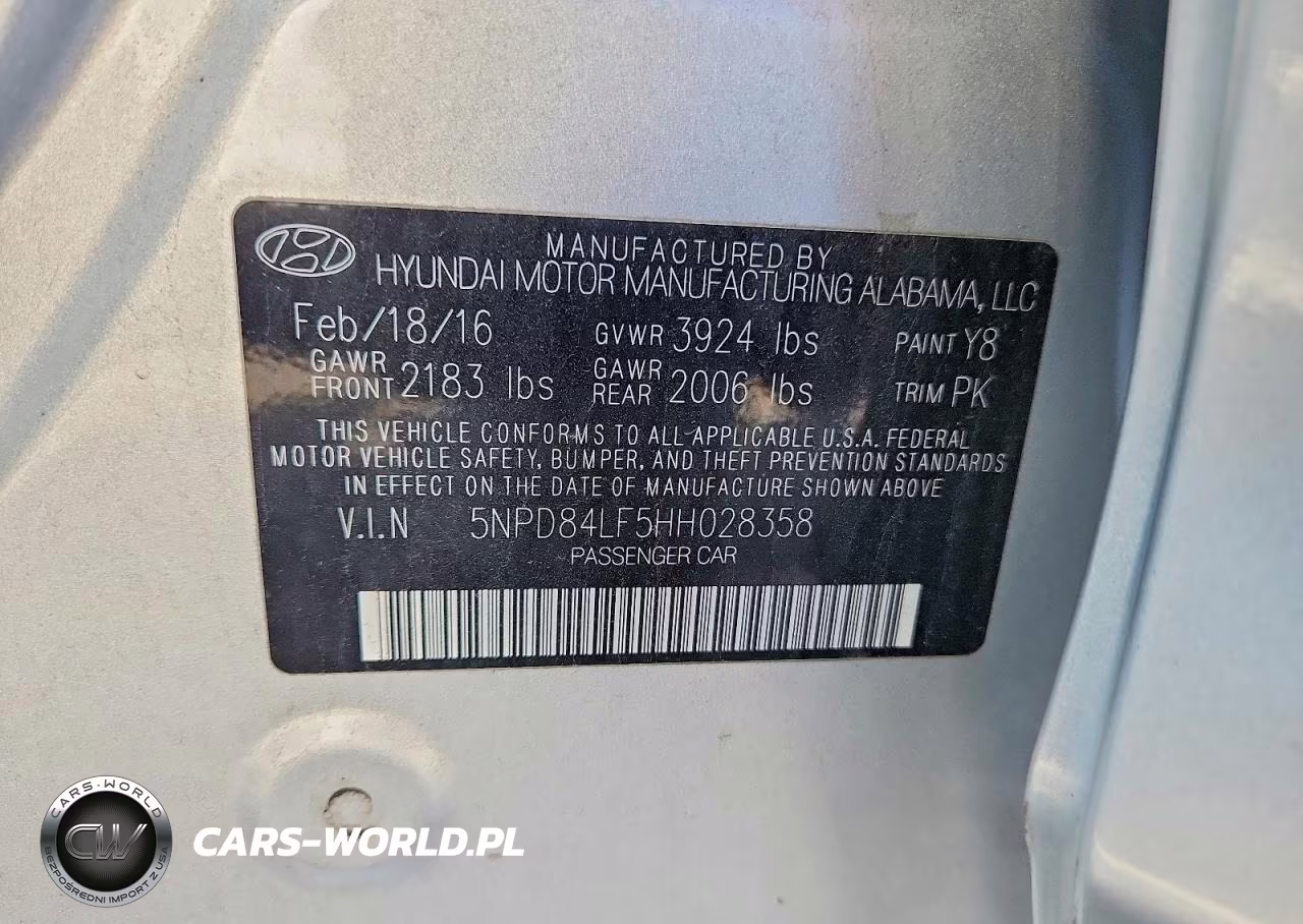 2017 Hyundai Elantra Se VIN:5NPD84LF5HH028358 - 12