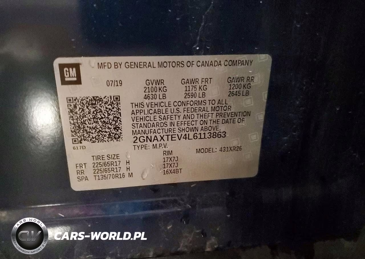 2020 Chevrolet Equinox Lt VIN:2GNAXTEV4L6113863 - 13