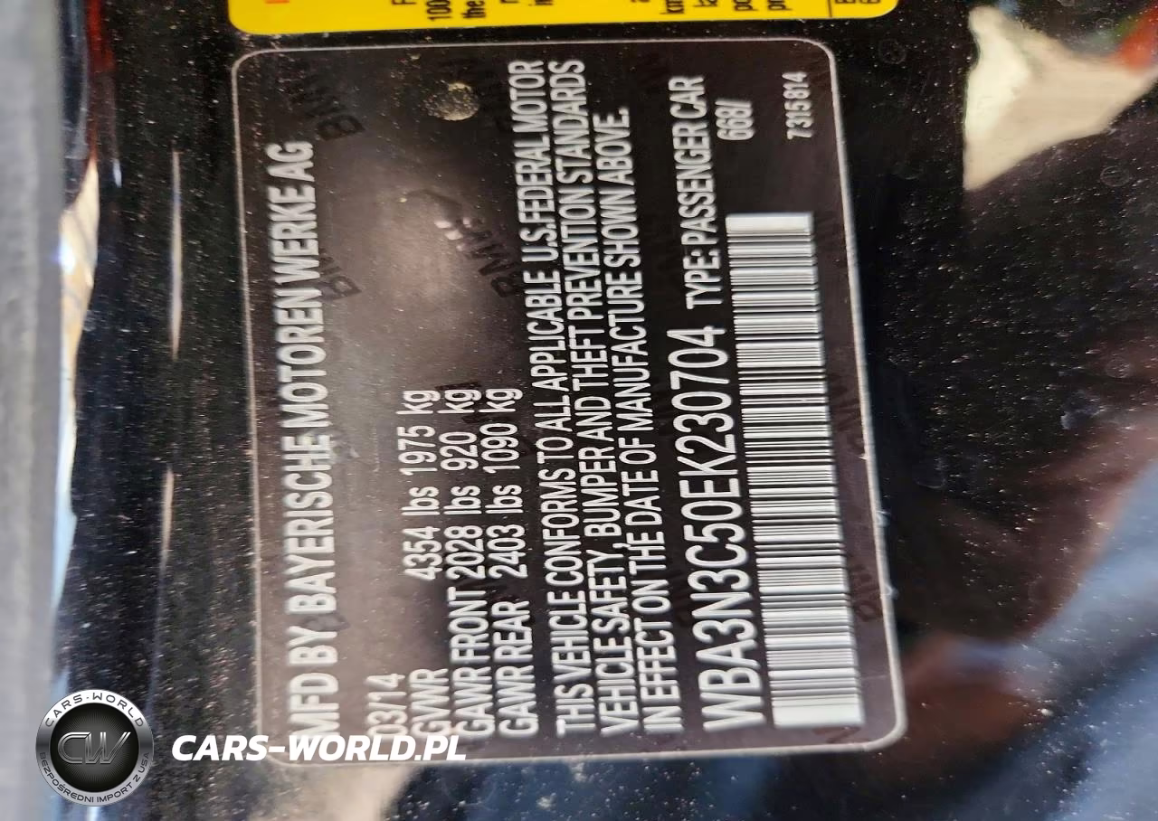 2014 BMW 428 I VIN:WBA3N3C50EK230704 - 12