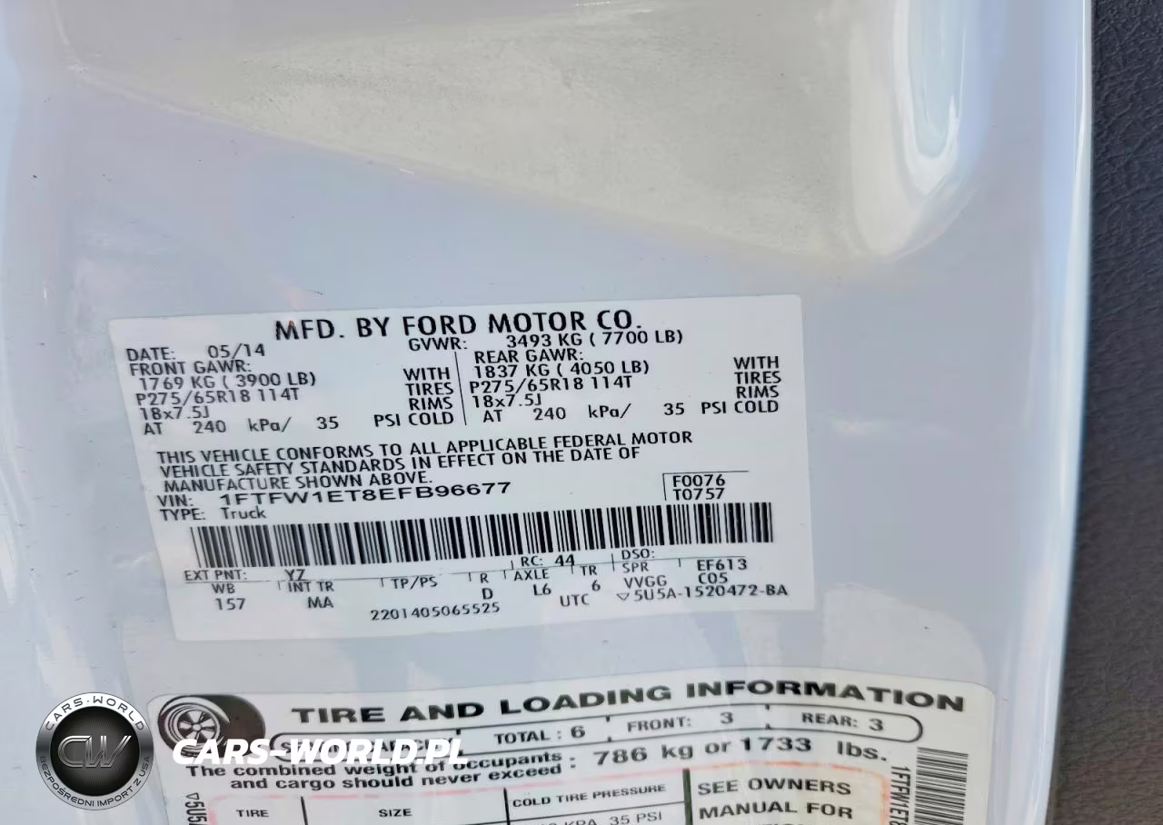2014 Ford F150 Supercrew VIN:1FTFW1ET8EFB96677 - 12