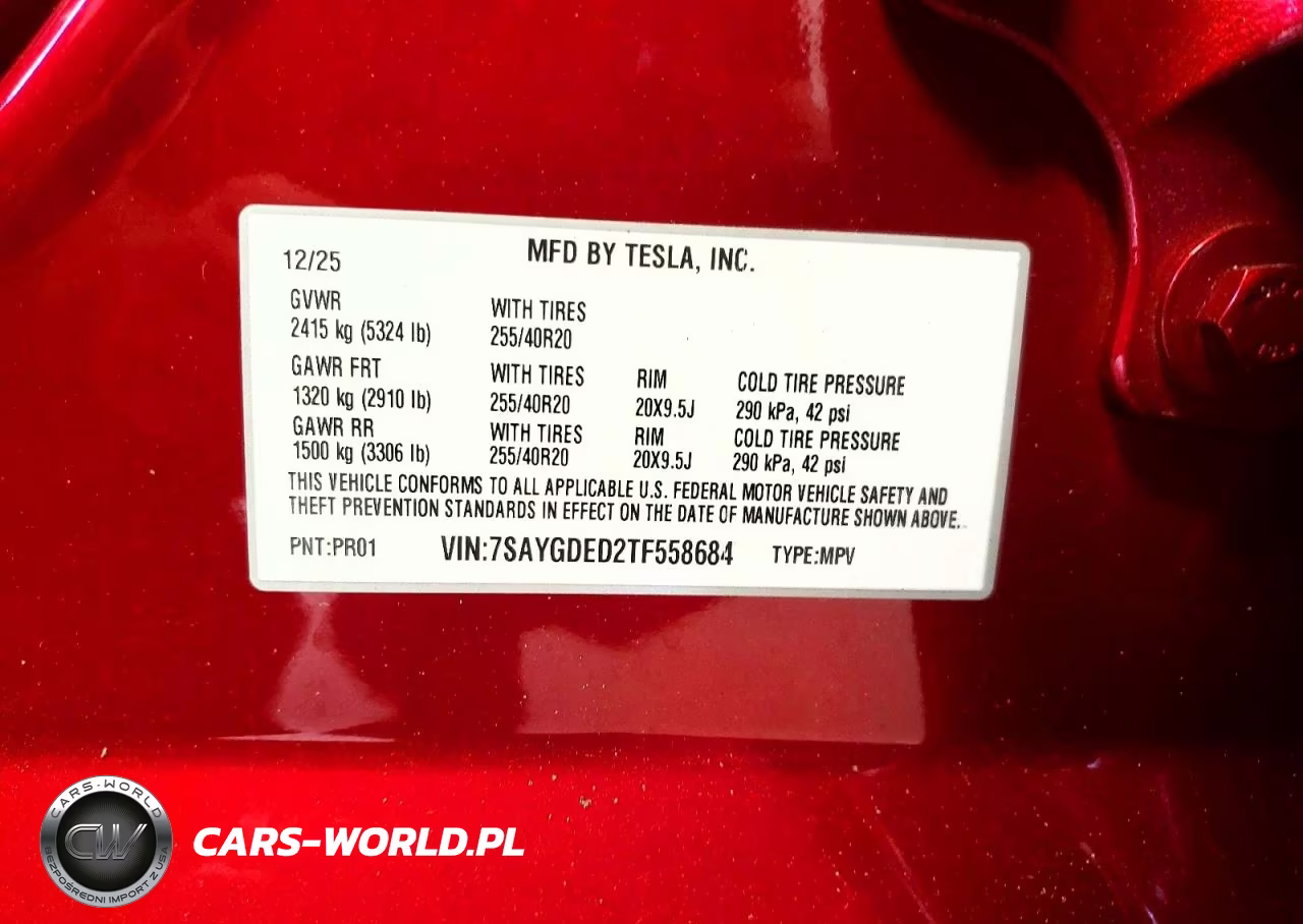 2026 Tesla Model Y VIN:7SAYGDED2TF558684 - 13