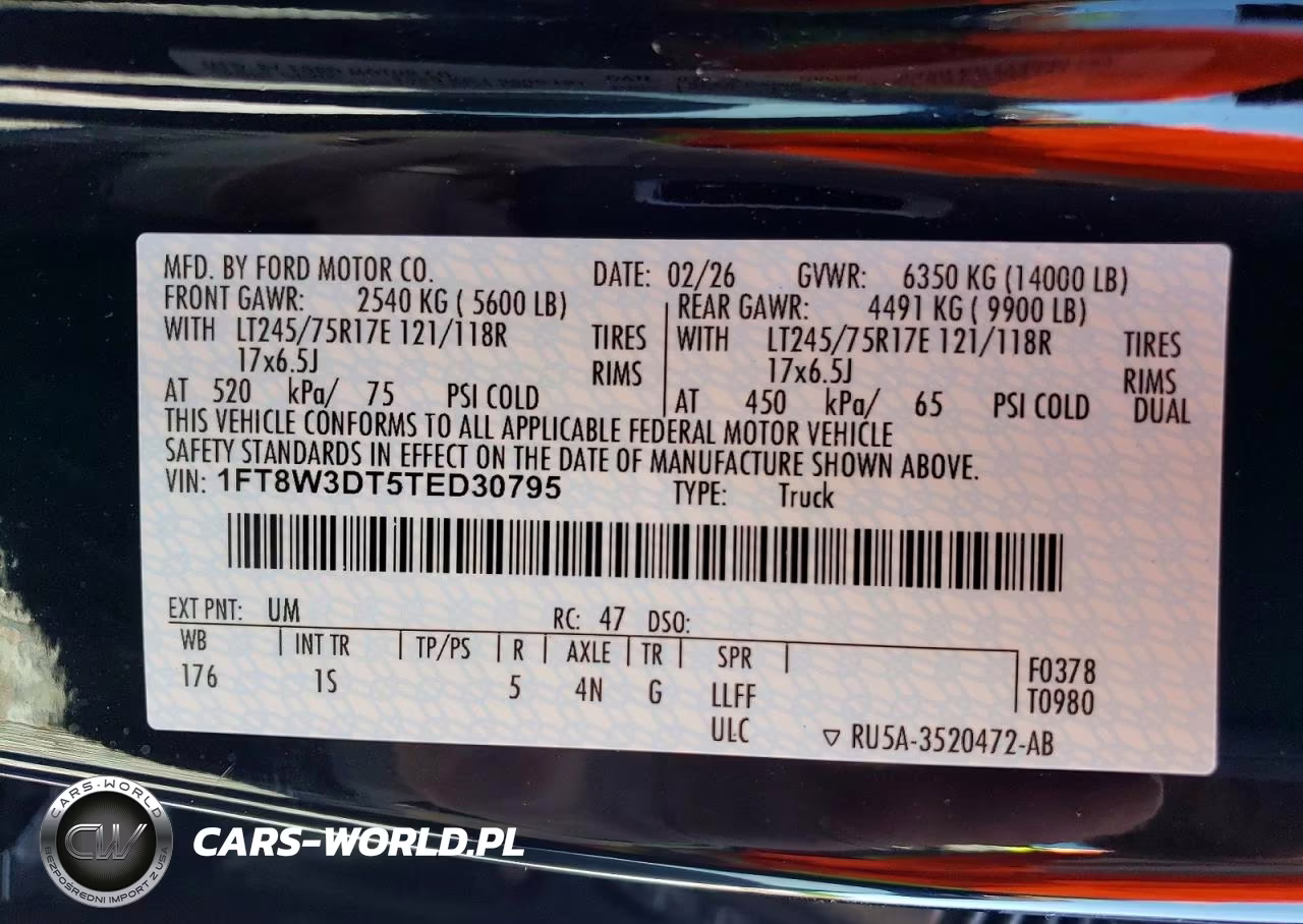 2026 Ford F350 Super Duty VIN:1FT8W3DT5TED30795 - 13