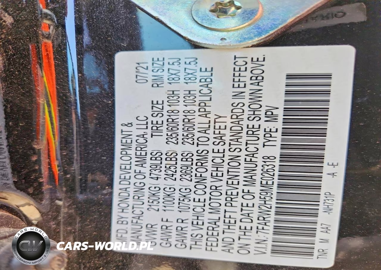 2021 Honda Cr-V Ex VIN:7FARW2H59ME026318 - 13