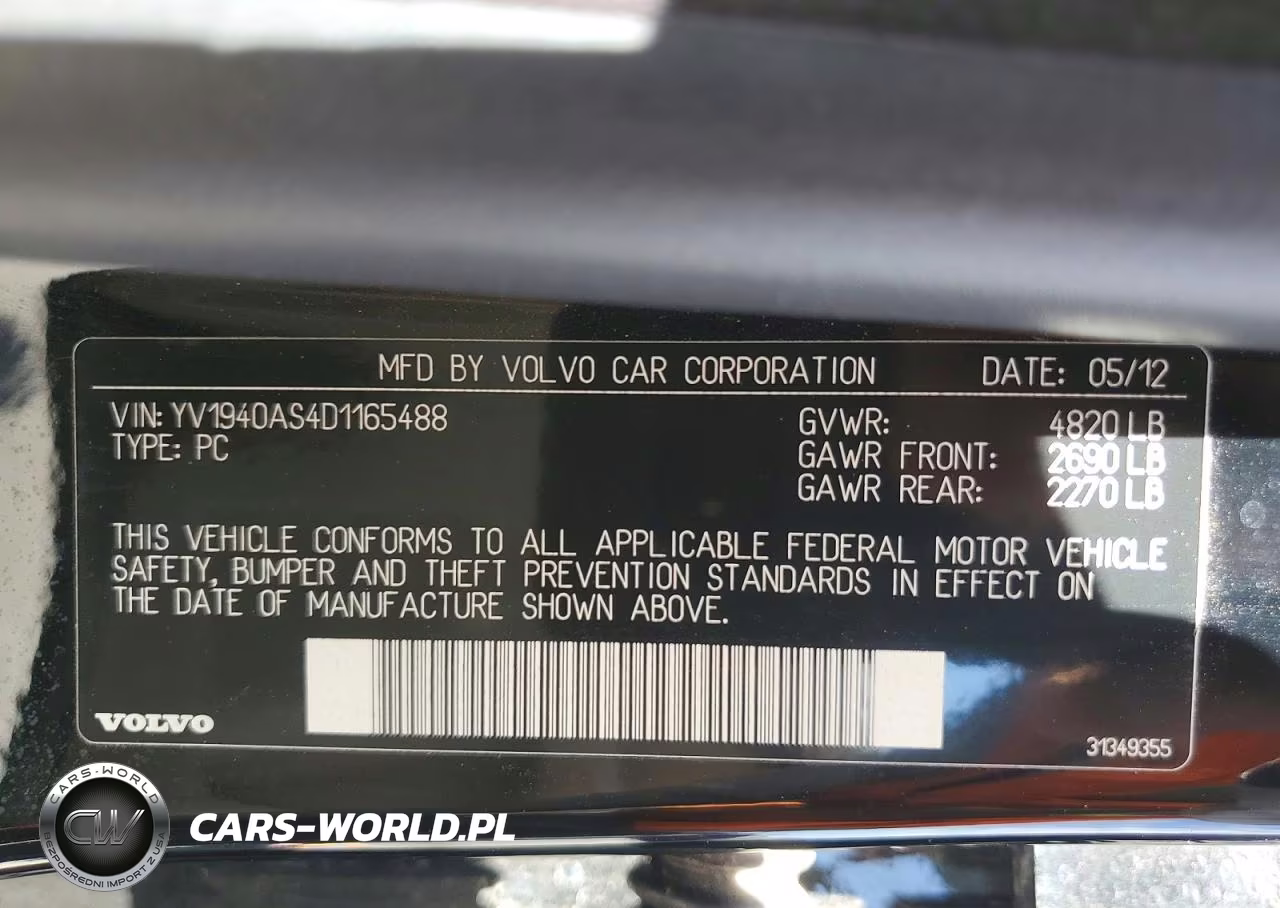 2013 Volvo S80 3.2 VIN:YV1940AS4D1165488 - 12