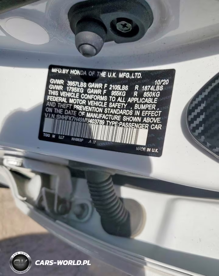 2021 Honda Civic Sport VIN:SHHFK7H49MU403789 - 13