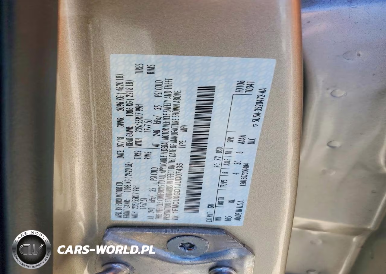 2018 Ford Escape Se VIN:1FMCU0GD1JUD07435 - 13