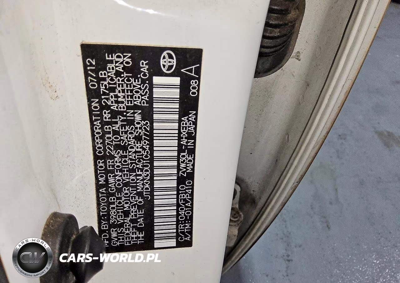 2012 Toyota Prius Two VIN:JTDKN3DU1C5497723 - 12