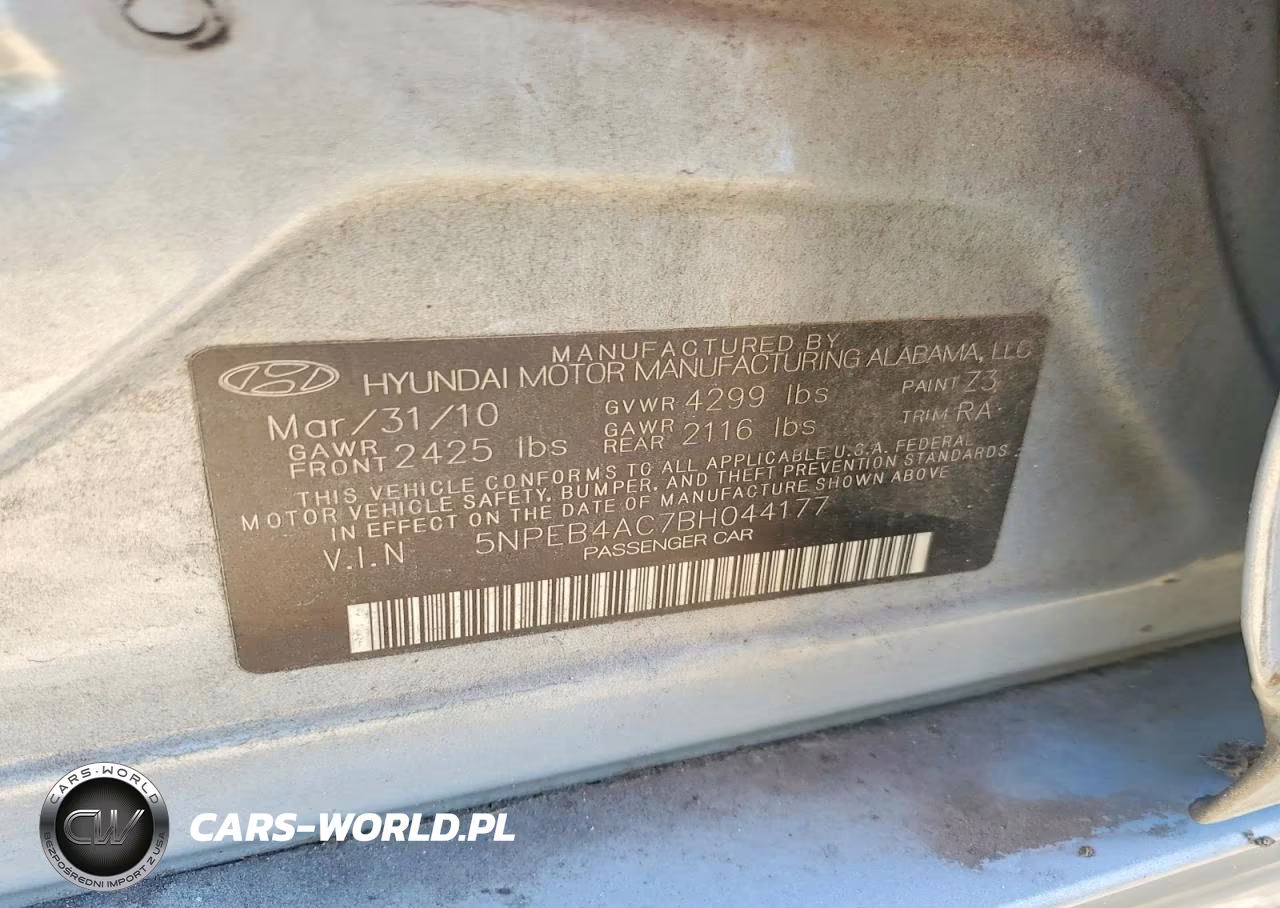 2011 Hyundai Sonata Gls VIN:5NPEB4AC7BH044177 - 12