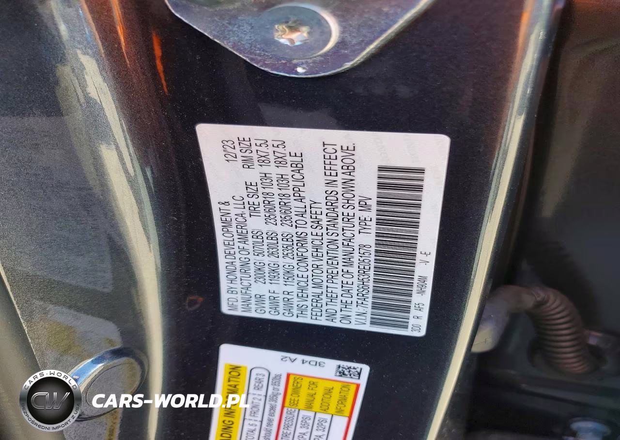 2024 Honda Cr-V Sport VIN:7FARS6H53RE051578 - 13