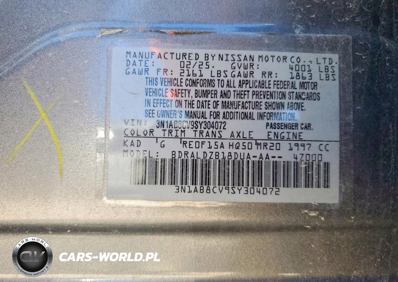2025 Nissan Sentra Sv VIN:3N1AB8CV9SY304072 - 12