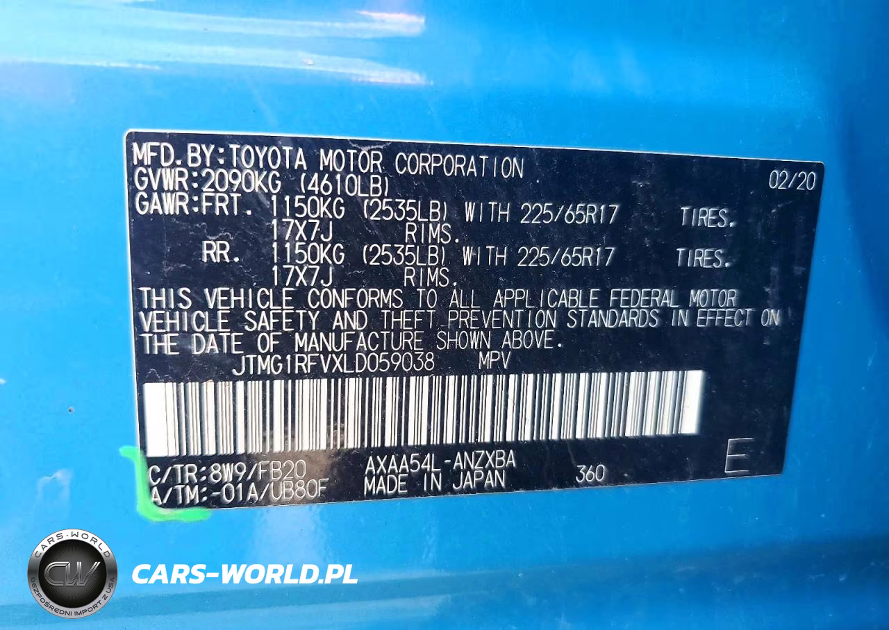 2020 Toyota Rav4 Le VIN:JTMG1RFVXLD059038 - 13