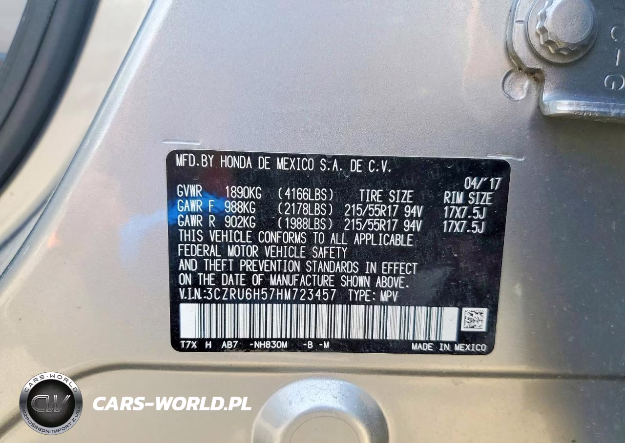 2017 Honda Hr-V Ex VIN:3CZRU6H57HM723457 - 13