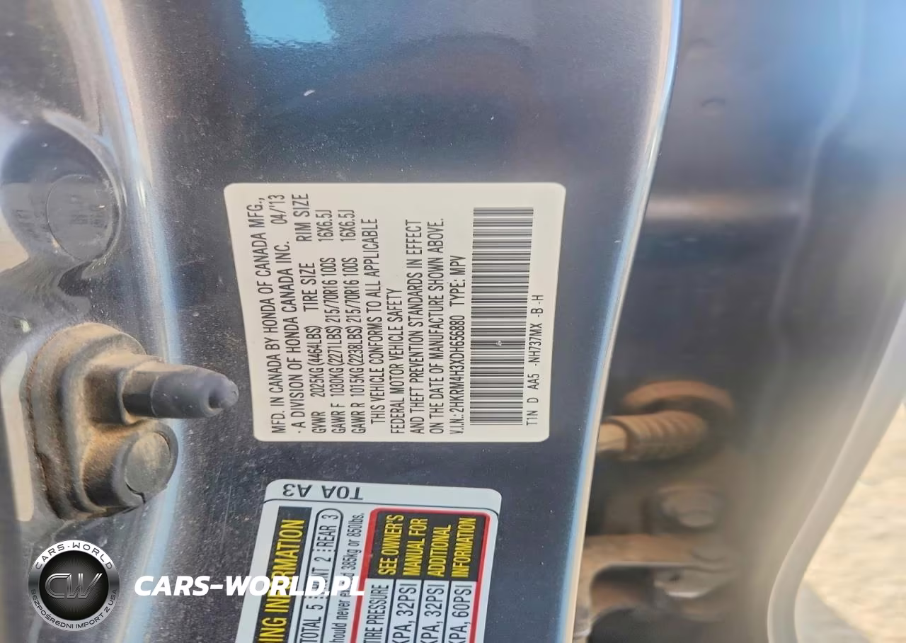 2013 Honda Cr-V Lx VIN:2HKRM4H3XDH656880 - 13