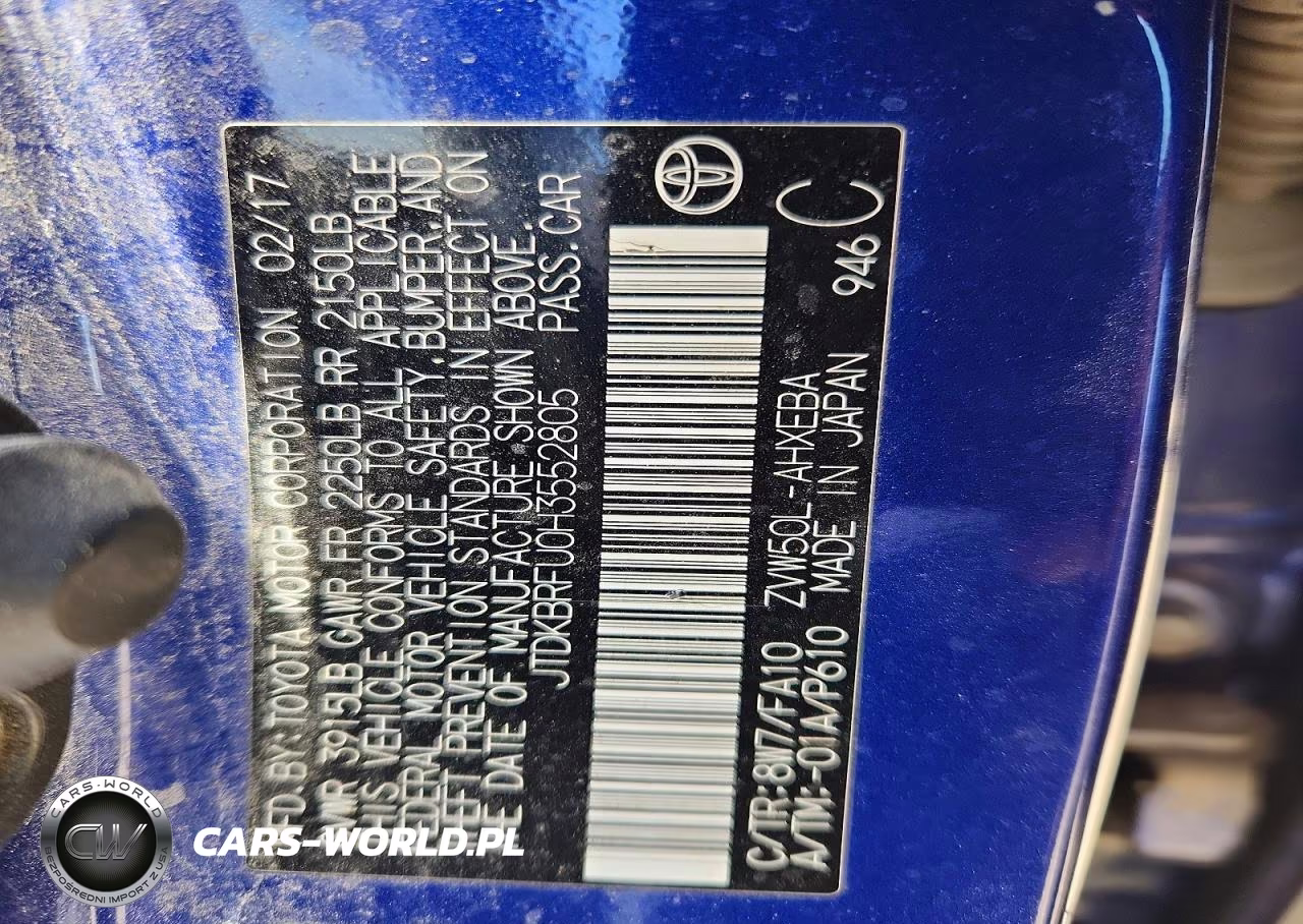 2017 Toyota Prius Two VIN:JTDKBRFU0H3552805 - 12