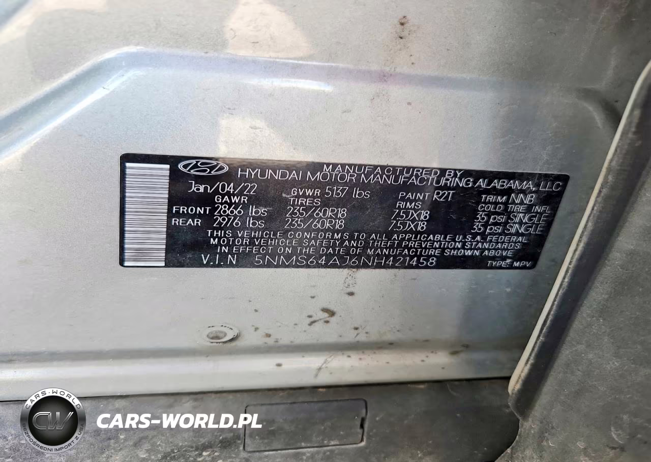 2022 Hyundai Santa Fe Xrt VIN:5NMS64AJ6NH421458 - 12