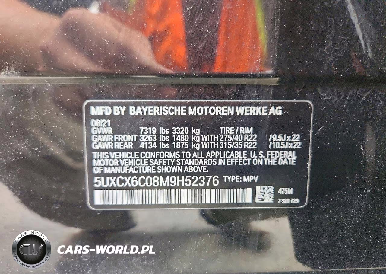 2021 BMW X7 M50I VIN:5UXCX6C08M9H52376 - 13