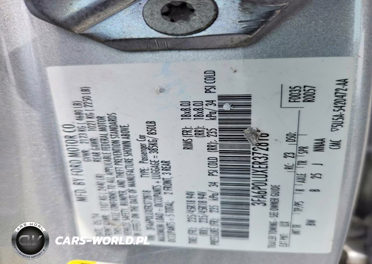 2014 Ford Fusion Se Hybrid VIN:3FA6P0LUXER372818 - 12